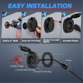 Mictuning 15amp 125v Ac Port Plug With Heavy Duty Integrated 72 Extension Cord And Water-resistant Spring-loaded Cover Black