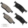 Front D2170 Ceramic 4pcs W Hardware Disc Brake Pad Set 