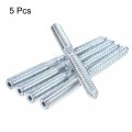 Uxcell M10x40mm Hanger Bolts Double Head Dowel Screw For Wood Furniture 5pcs