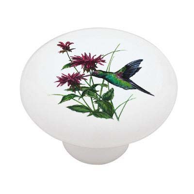 Hummingbird Decorative High Gloss Ceramic Drawer Knob