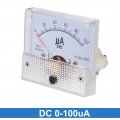 Uxcell Analog Current Panel Meter Dc 0-100ua 85c1 Ammeter 64x57x56mm For Circuit Testing Charging Battery Ampere Tester Gauge