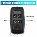 Car Replacement Key Fob Shell Case Black For Land Rover 2010 2011 2012 2013 2014 2015