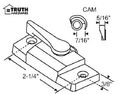 Stb Sweep Lock With Keeper Zinc Die Cast Beige 2-1 4 Screw Holes 