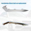 X Autohaux 1pcs Front Left Side Car Chrome Plated Bumper Trim A2128852774 For Mercedes Benz E-class W212 E250 E350 E400 E500