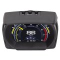 Black Vehicle Hud Display Multifunction Obd Gauge 9 Alarm Safe Driving For Car