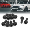 Uxcell 10pcs Tr412 Black Rubber Tubeless Tire Stubby Valve Stems For Atv Car