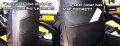 Iggee Artificial Leather Custom Made Original Fit 2 Front Seat Covers Designed For Chevy Silverado 2003-2006 Black Yellow