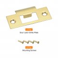 Uxcell Door Strike Plate 2pcs 70mm X 40 3mm 304 Stainless Steel Latch Deadbolt For Frame Jamb Gold