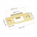 Uxcell Door Strike Plate 2pcs 70mm X 40 3mm 304 Stainless Steel Latch Deadbolt For Frame Jamb Gold