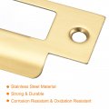 Uxcell Door Strike Plate 2pcs 70mm X 40 3mm 304 Stainless Steel Latch Deadbolt For Frame Jamb Gold