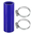 1 Set 28mm 10 Id 100mm 3 94 Length 0 Degree Blue Car Silicone Hose With Clamps Coolant Universal 