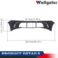 Front Bumper Cover With Parking Sensor Holes For Camry Xse 2025 Primed Plastic Direct Replacement Paintable