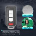 X Autohaux 2pcs Replacement 3 Button Keyless Entry Remote Car Key Fob 315mhz Ouc644m-key-n Id46 Chip For Mitsubishi Outlander