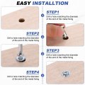 12 Set M4x22 5mm Jack Nuts Carbon Steel Zinc Finish Expansion Screw Petal Multi-grip Insert Rivet Nut Fasteners For Hollow Wall