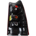 Tail Light Assembly For Chevy Silverado 1500 1999 2000 2001 2002 Driver Side Red Amber Clear Lens Chrome Housing Replacement