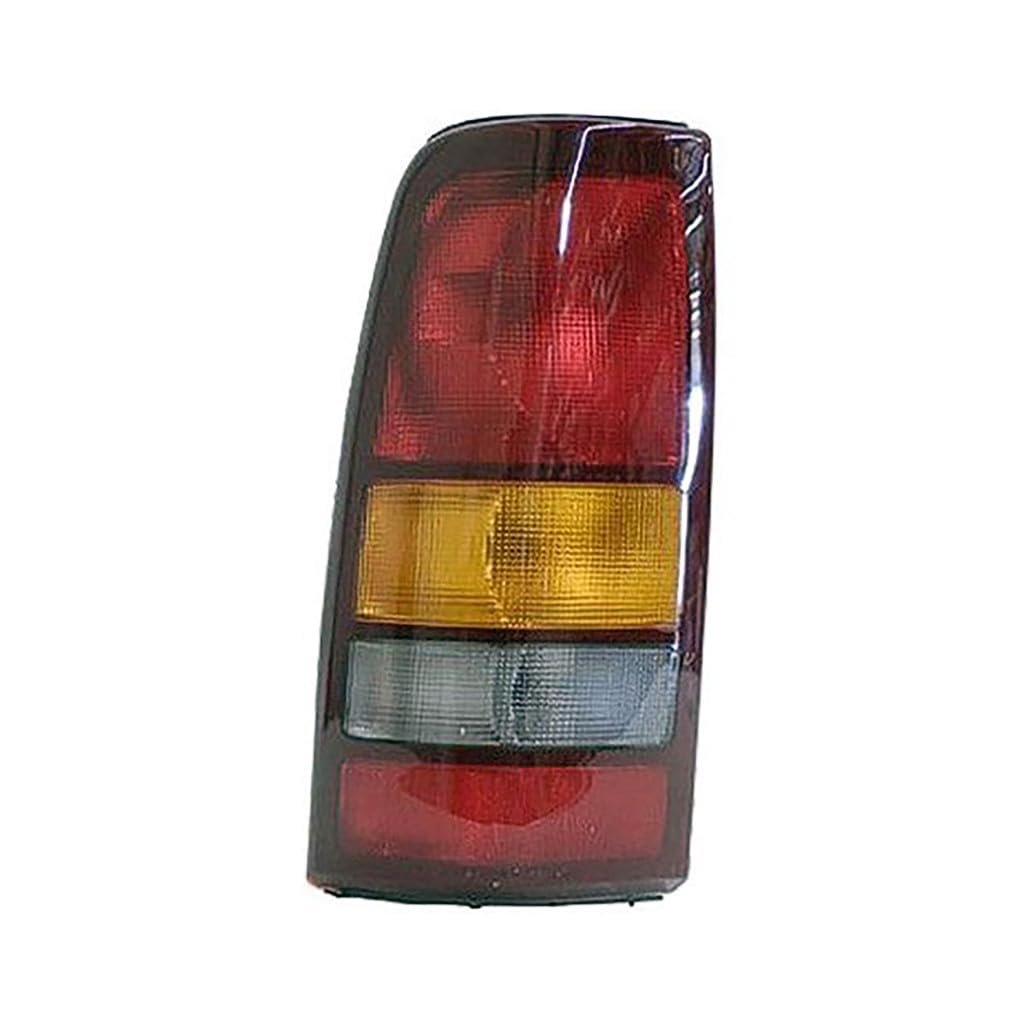 Tail Light Assembly For Chevy Silverado 1500 1999 2000 2001 2002 Driver Side Red Amber Clear Lens Chrome Housing Replacement