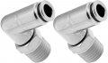 Vixen Air 1 4 Npt Male To Push Connect Ptc For Od Hose Swivel Elbow Bundle Of Two Fittings Vxa2424-2 