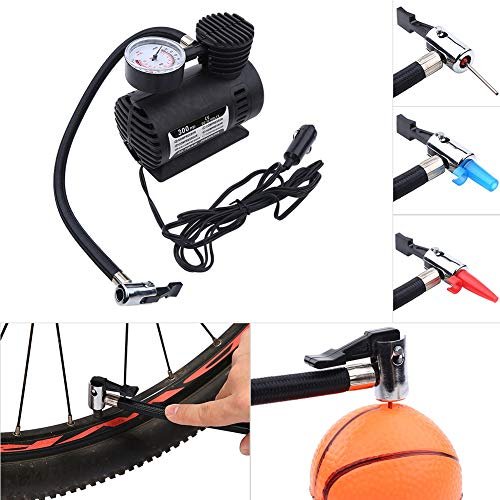 Electric Pump 12 Volt Car 300 Psi Portable Mini Air Compressor Tire Infaltor For Football Bicycles Cars Motorcycles Tricycles