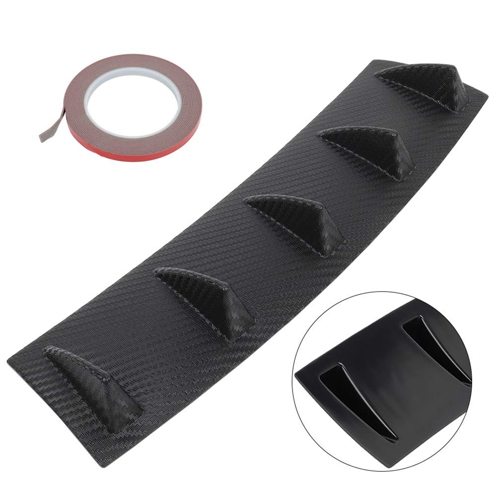 Universal Front Lip Splitter Bumper Adjustable Pp Black Spoiler For Most Cars 23 In X 6 Trim Protection