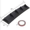 Universal Front Lip Splitter Bumper Adjustable Pp Black Spoiler For Most Cars 23 In X 6 Trim Protection