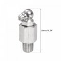 Uxcell Stainless Steel 90 Degree Grease Fitting G1 8 Thread 14mm Width Hydraulic Accessories