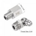Uxcell Stainless Steel 90 Degree Grease Fitting G1 8 Thread 14mm Width Hydraulic Accessories
