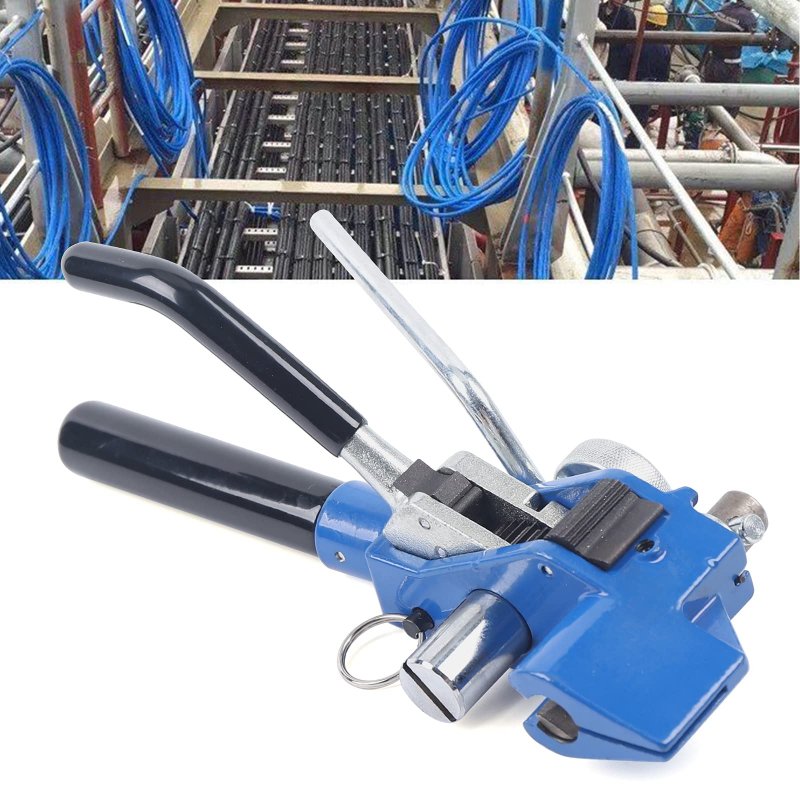 Stainless Steel Cable Tie Gun Zip Band Strapper Pliers Packer Manual Bundle Tool Cable Self-locking Fastening Tension Power