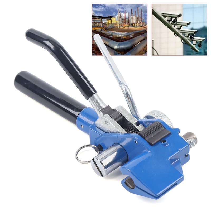Stainless Steel Cable Tie Gun Zip Band Strapper Pliers Packer Manual Bundle Tool Cable Self-locking Fastening Tension Power