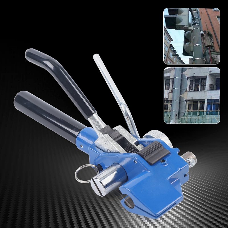 Stainless Steel Cable Tie Gun Zip Band Strapper Pliers Packer Manual Bundle Tool Cable Self-locking Fastening Tension Power
