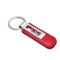 Ford F-150 Fx4 Off Road Red Pu Leather Strap Silver Metal Bar Key Chain Official Licensed