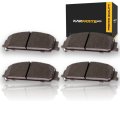 Front Brake Pad Set For Chevy Caprice 2012 Ceramic Friction Material Steel Backing Silver Classification Replacement 19387597