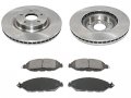 Front Ceramic Brake Pad And Rotor Kit Compatible With 2013-2019 Nissan Pathfinder 