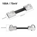 Uxcell Shunt Resistor 100a 75mv For Dc Current Ammeter Analog Panel Meter External Fl-2 Resistance Divider