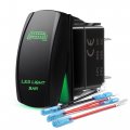Mictuning Ls08102 5pin Led Light Bar Rocker Switch On-off 20a 12v Green