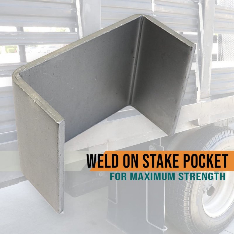 Heavy Duty Weld On Steel Stake Pocket Anchors For Flatbed Trailers And Trucks 2x4 In Bracket 8 Pack