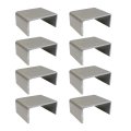 Boxer Heavy Duty Weld On Steel Stake Pocket Anchors For Flatbed Trailers And Trucks 2x4 Bracket 8 Pack 
