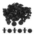 30 Pcs Black 8mm Hole Plastic Rivets Fastener Fender Push Pin Clips For Auto Car