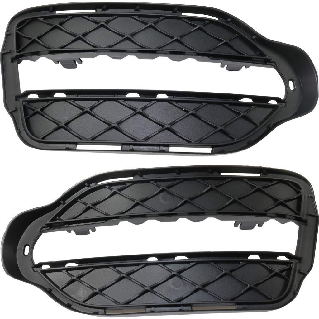 Fog Light Cover Pair For Mercedes Benz Glk250 Glk350 2013 2014 2015 Driver And Passenger Side Textured Black Mb1038174