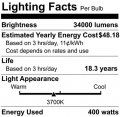 Satco S4834 Mogul Light Bulb In White Finish 11 50 Inches Coated