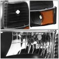 Auto Dynasty Led Black Housing Amber Side Headlight W Bumper Lamps Tool Kit For Ford F-150 F-250 F-350 92-96 