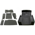 Front Rear Carpet Kit W Console For 1986-1995 Jeep Wrangler Yj 2 Door 6pcs Rug Mat Cargo Area Liners Grey