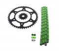 Fits Honda Xr650l 650 L Green Chain And Sprocket Black 13 48 114l