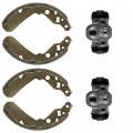 Caltric 2x Front Brake Cylinder With Shoe Compatible Kawasaki Mule 610 Kaf400a Kaf400c 2005-2009
