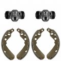 Caltric 2x Front Brake Cylinder With Shoe For Kawasaki Mule 610 Kaf400a Kaf400c 2005-2009