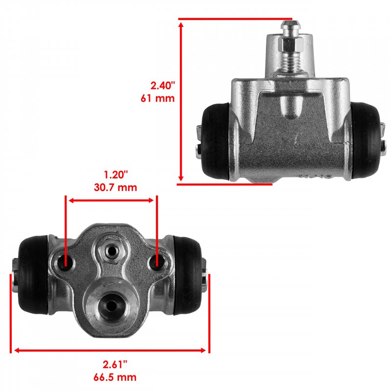 Caltric 2x Front Brake Cylinder With Shoe For Kawasaki Mule 610 Kaf400a Kaf400c 2005-2009