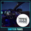 3 Gang 5 Pin Toggle Rocker Switch Panel 12v 24v Circuit Breaker Blue Led Indicator Waterproof For Car Marine Boat Atvs Utvs