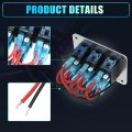 3 Gang 5 Pin Toggle Rocker Switch Panel 12v 24v Circuit Breaker Blue Led Indicator Waterproof For Car Marine Boat Atvs Utvs