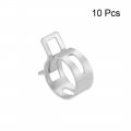 Uxcell Spring Band Type Clamp 14mm Inner Dia Fit 14 5-15 2mm Od Hose Fuel Line Silicone Tube Clips Silver Manganese Steel 10pcs