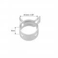 Uxcell Spring Band Type Clamp 14mm Inner Dia Fit 14 5-15 2mm Od Hose Fuel Line Silicone Tube Clips Silver Manganese Steel 10pcs