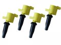 Yellow Ignition Coil Kit Set Of 4 Compatible With 2010-2013 Ford Transit Connect 